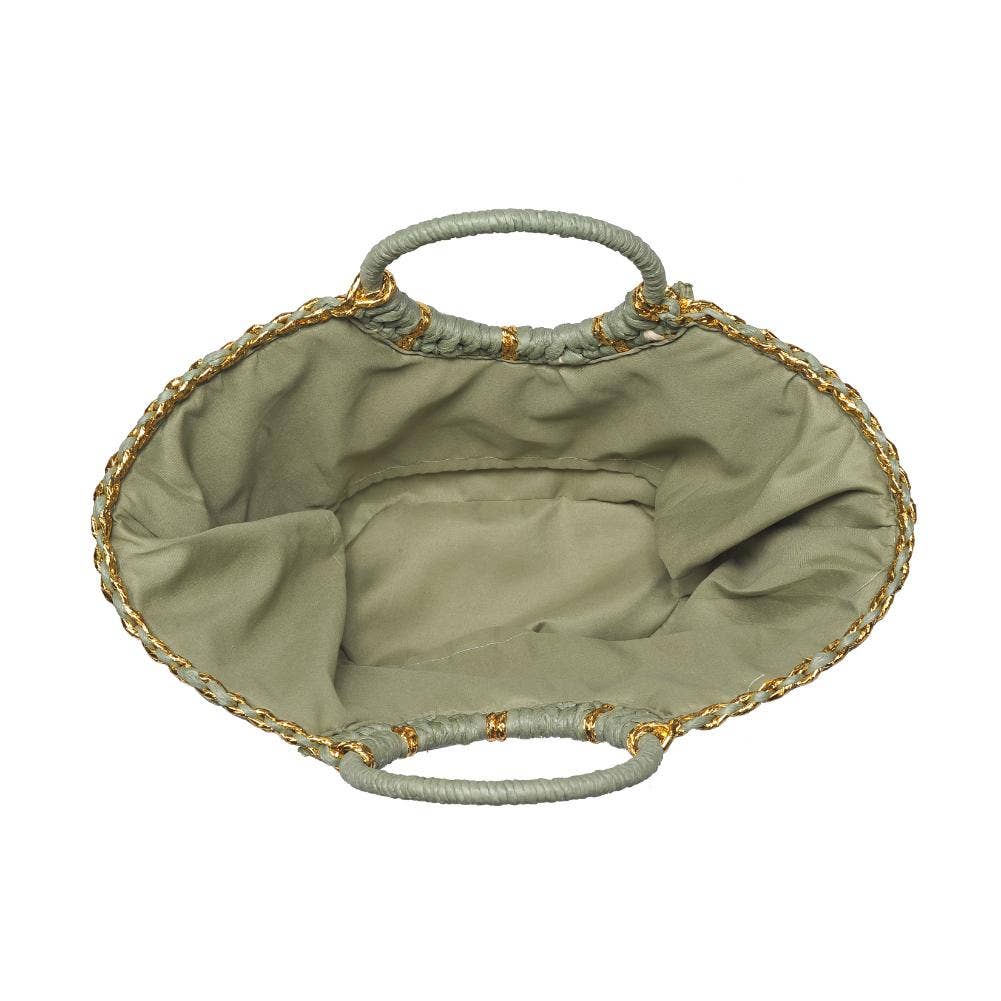 Carmen Straw Summer Beach Top Handle Tote(two colors)