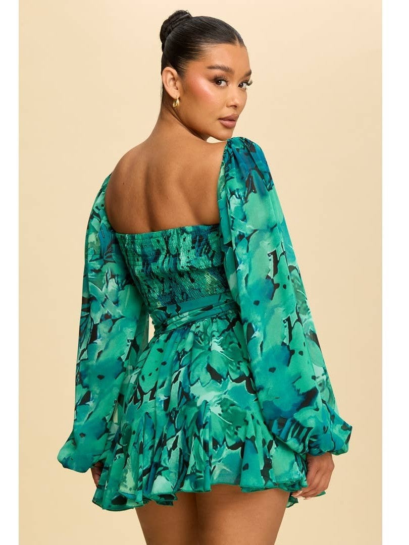 Spring Escape Flutter Dress w/built in Romper(two colors)