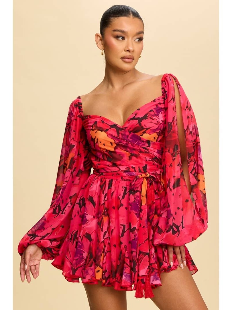 Spring Escape Flutter Dress w/built in Romper(two colors)