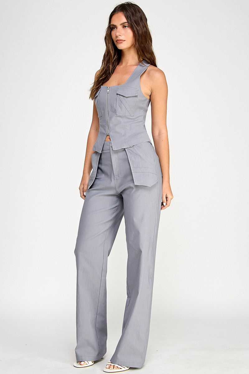 Gray Vest and pants set