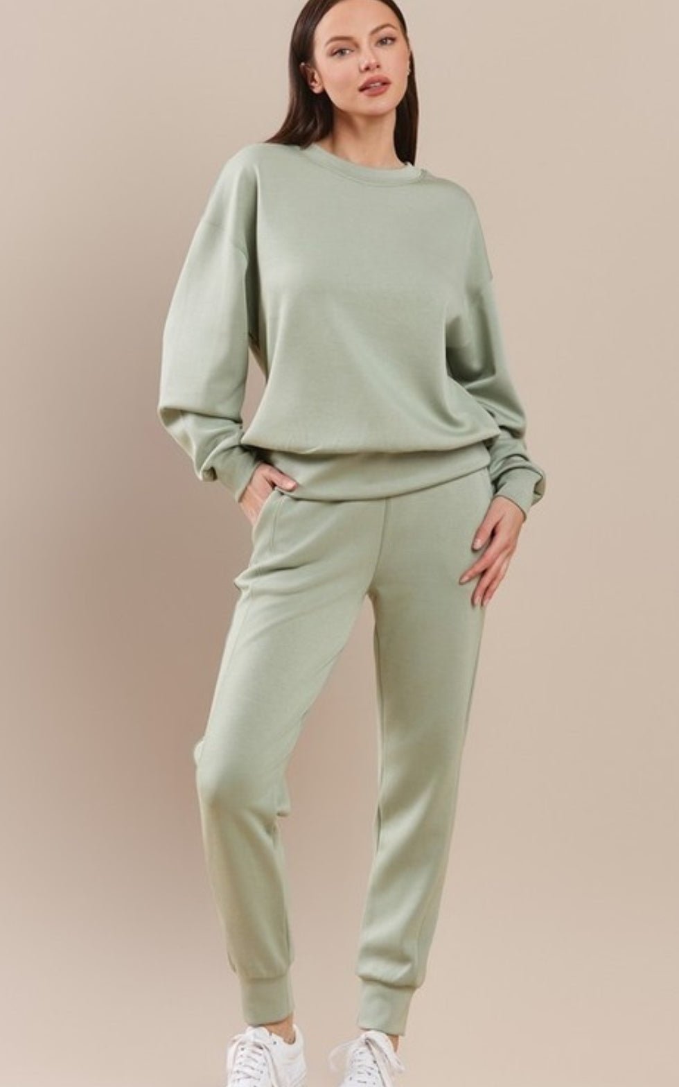 Sage Causal Scuba Jogger Set