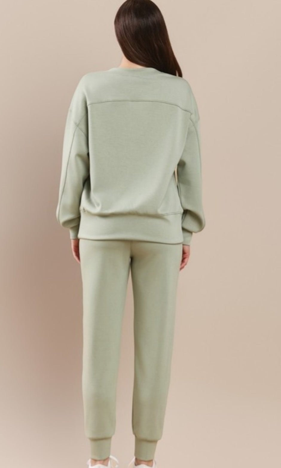 Causal Scuba Jogger Set Sage