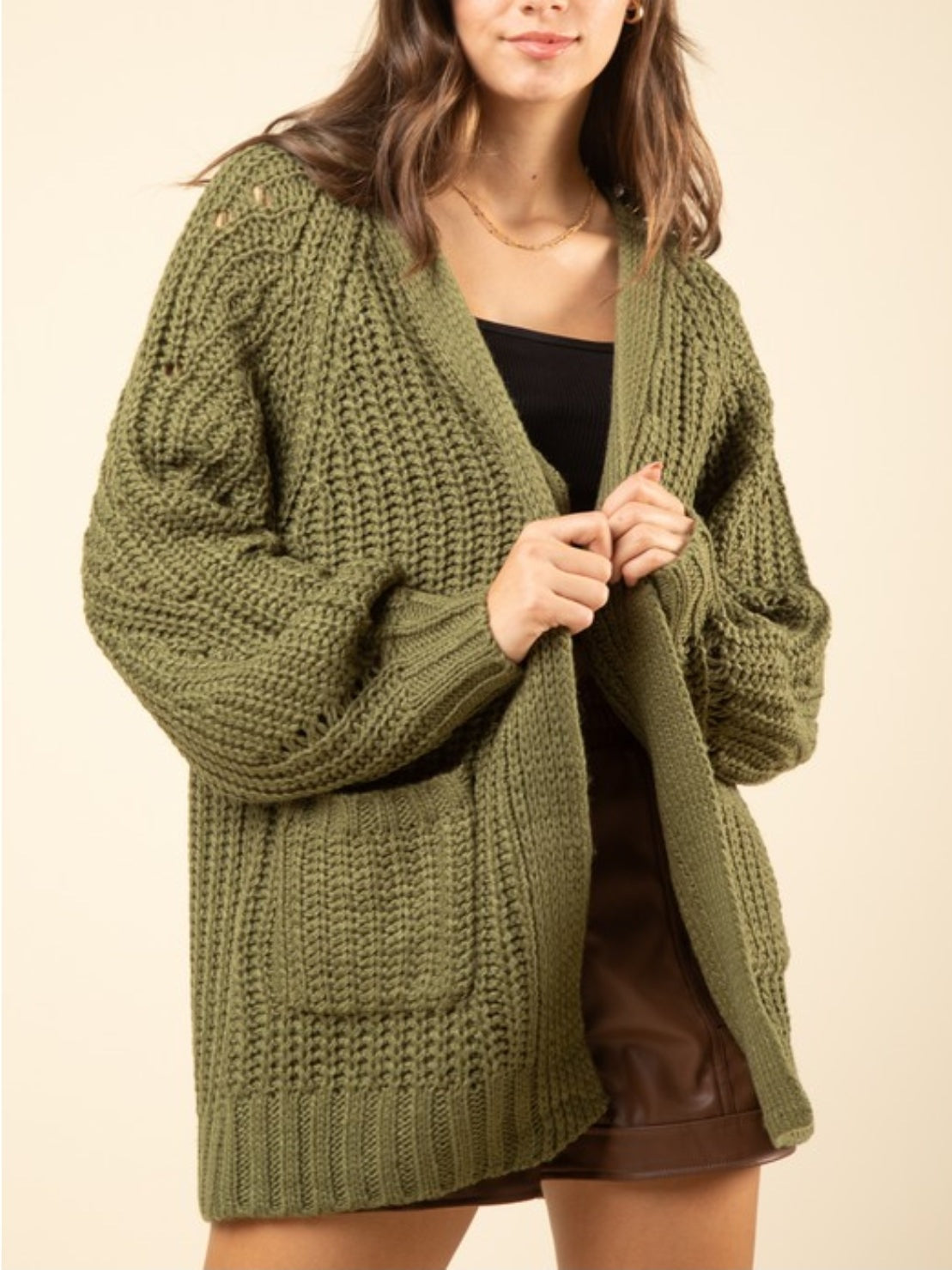 Oversize Knit Sweater Cardigan(several colors)