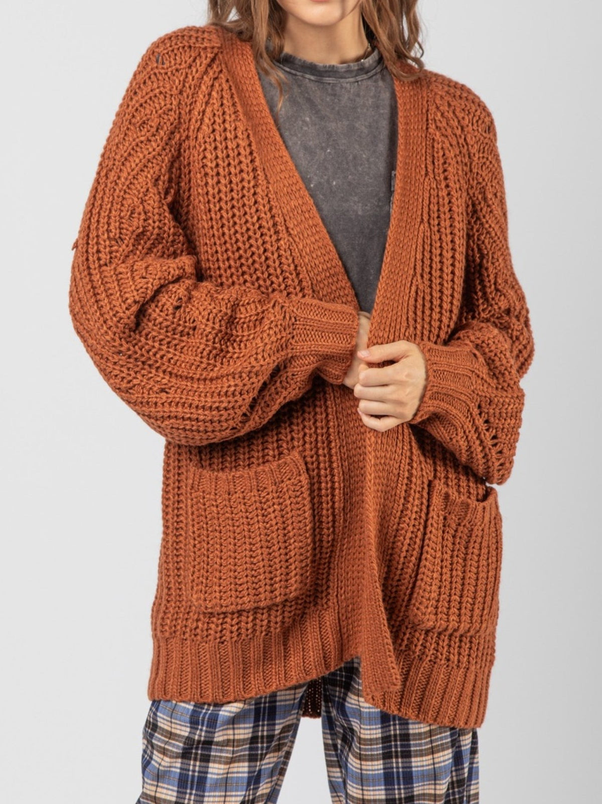 Oversize Knit Sweater Cardigan(several colors)