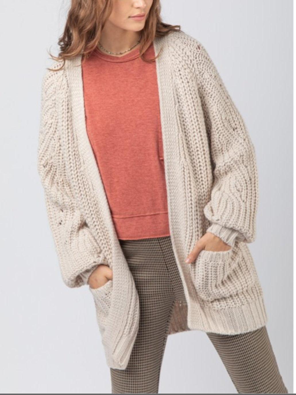 Oversize Knit Sweater Cardigan(several colors)