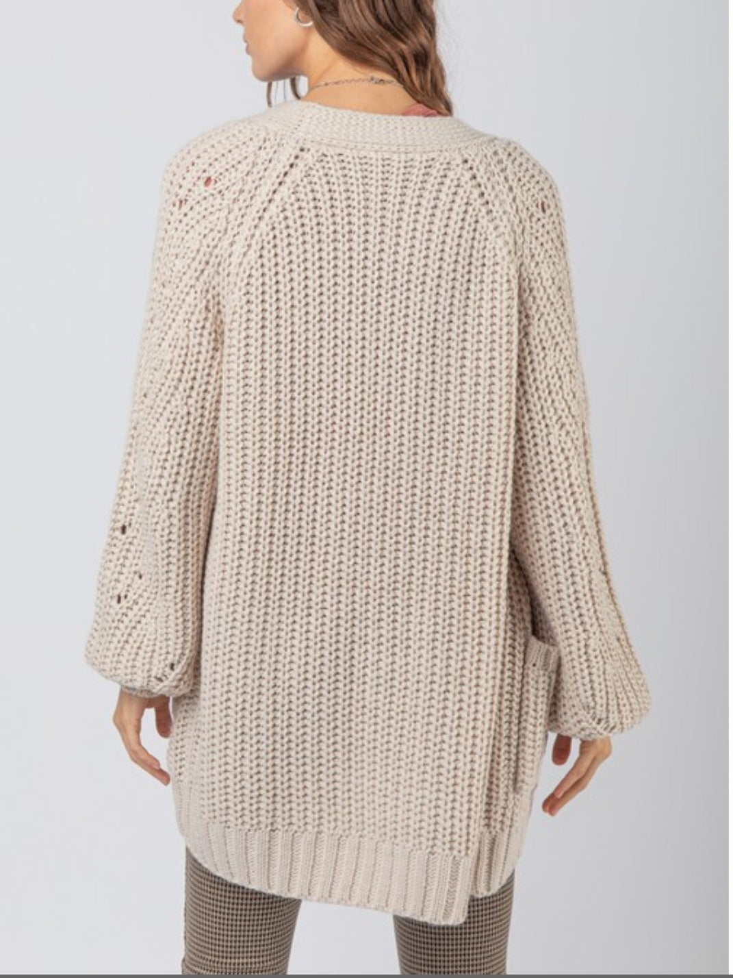 Oversize Knit Sweater Cardigan(several colors)