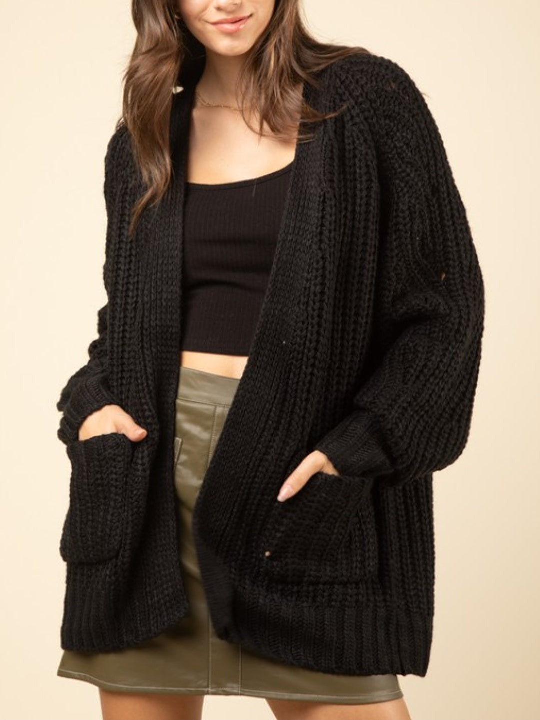 Oversize Knit Sweater Cardigan(several colors)