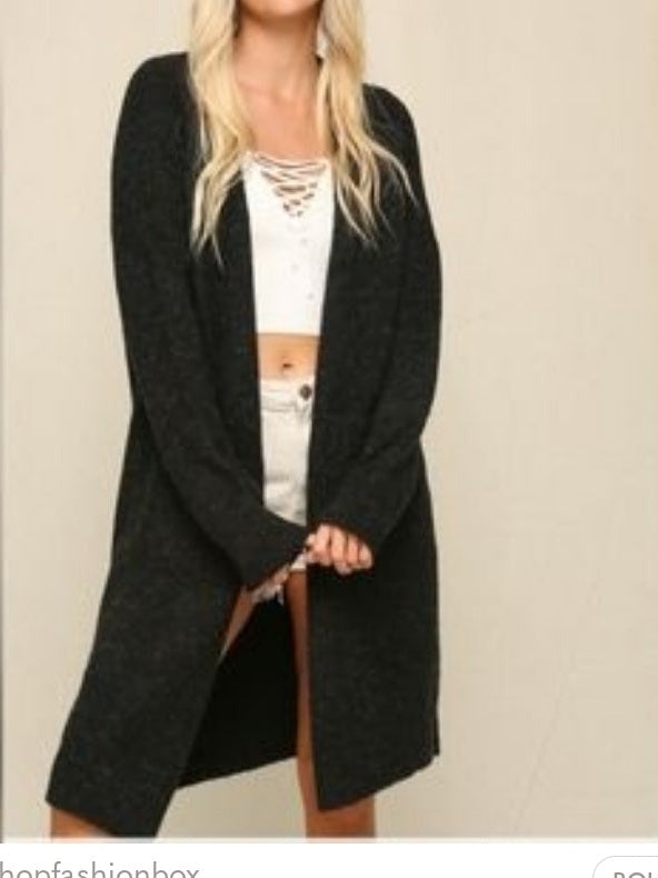 Onyx Cozy Midi Cardigan