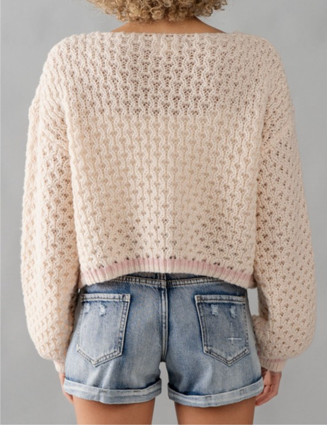 FLORAL PATTERN CROCHET CARDIGAN