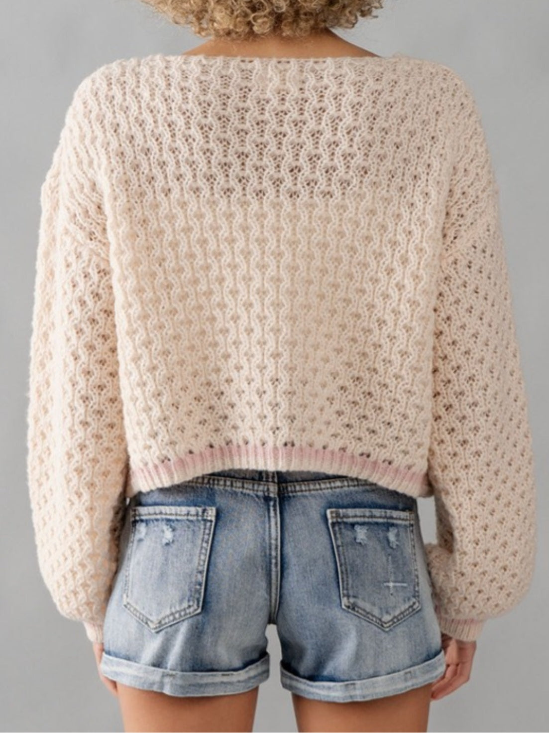 FLORAL PATTERN CROCHET CARDIGAN
