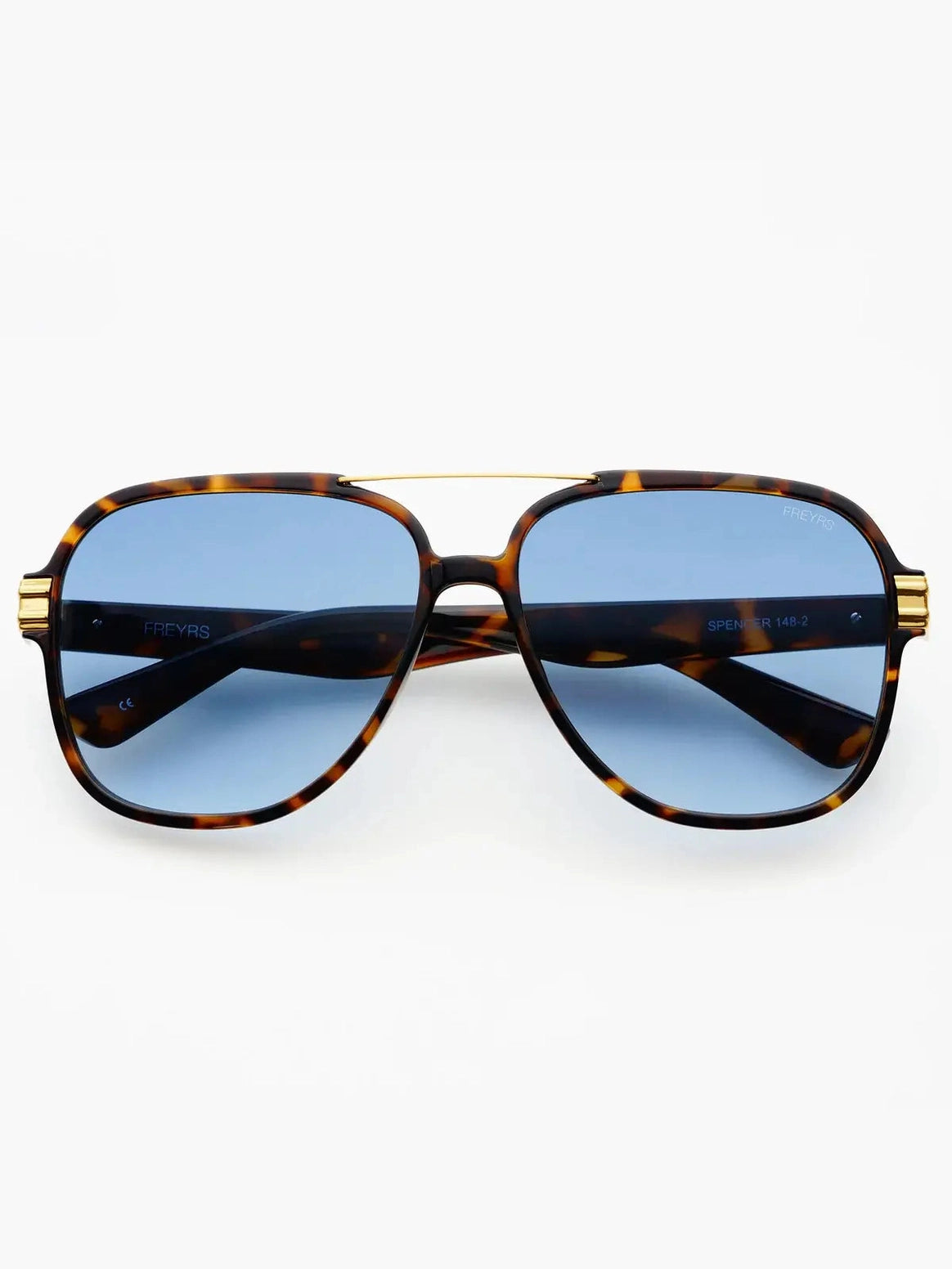 Spencer Tortoise Blue Sunglasses