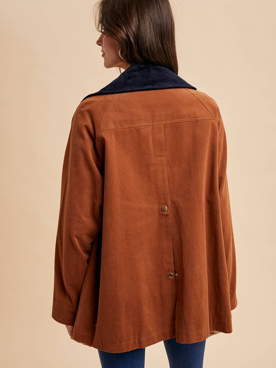 Cognac Cotton Barn Jacket – Women’s Classic Coat