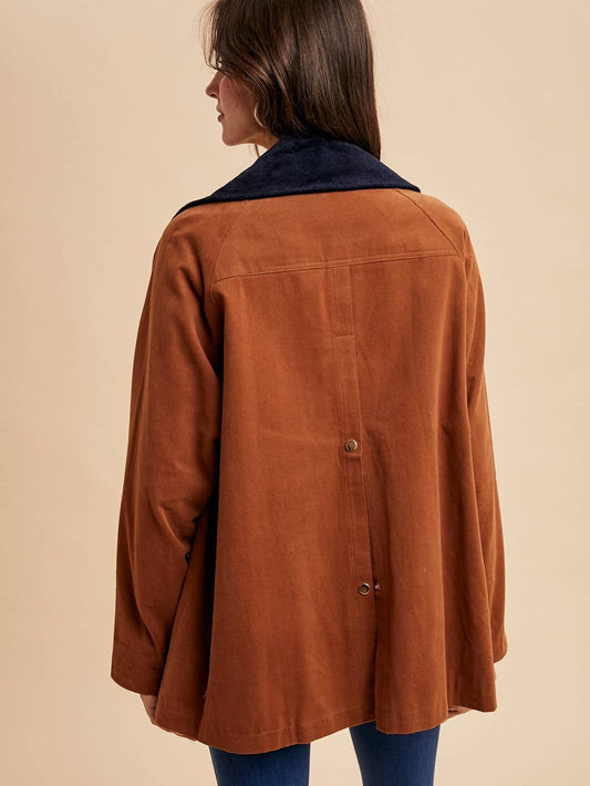 Cognac Cotton Barn Jacket – Women’s Classic Coat