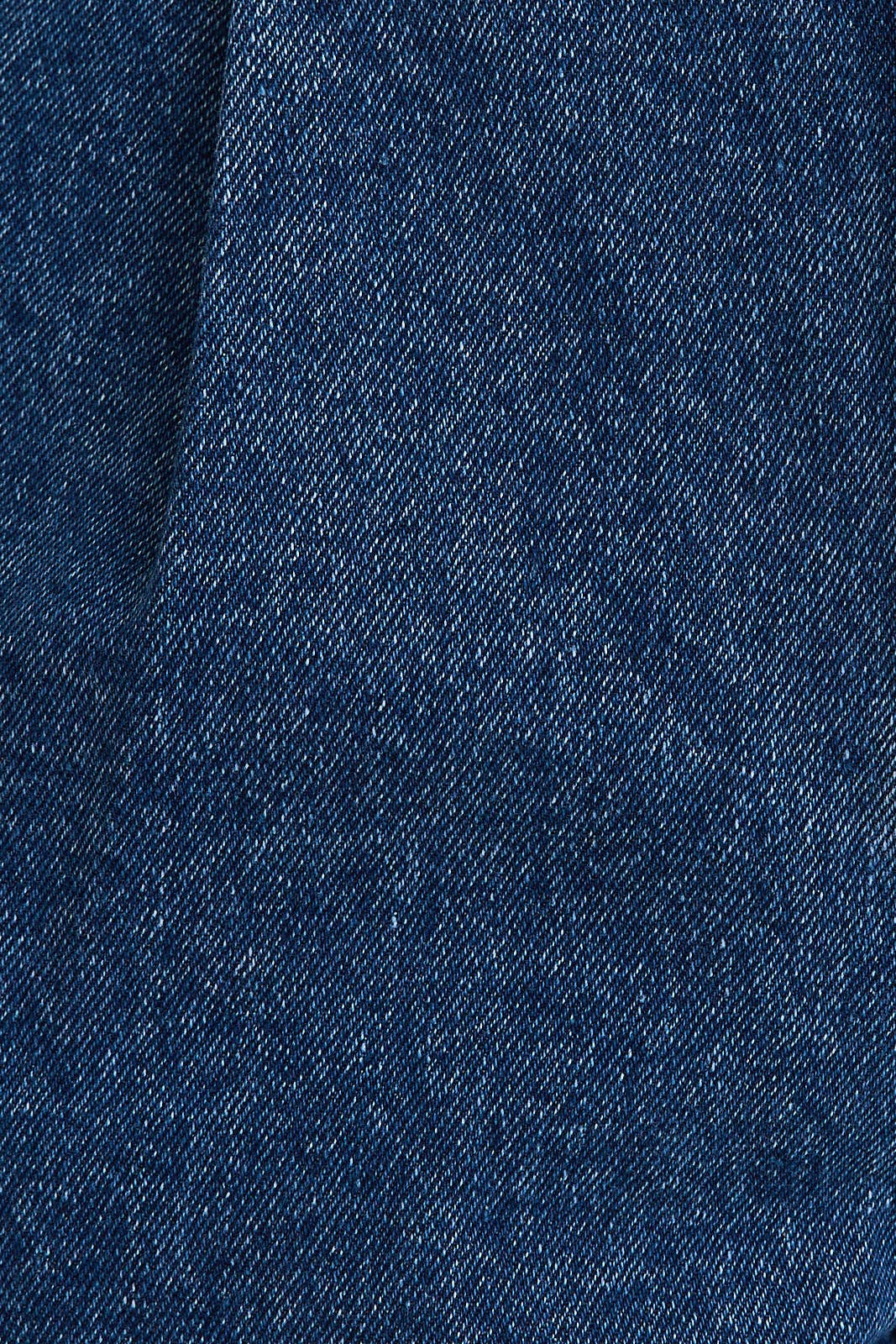 Pleated Denim Shorts
