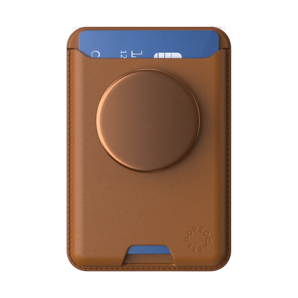 PopSockets MagSafe Softgoods Phone Wallet - Cognac