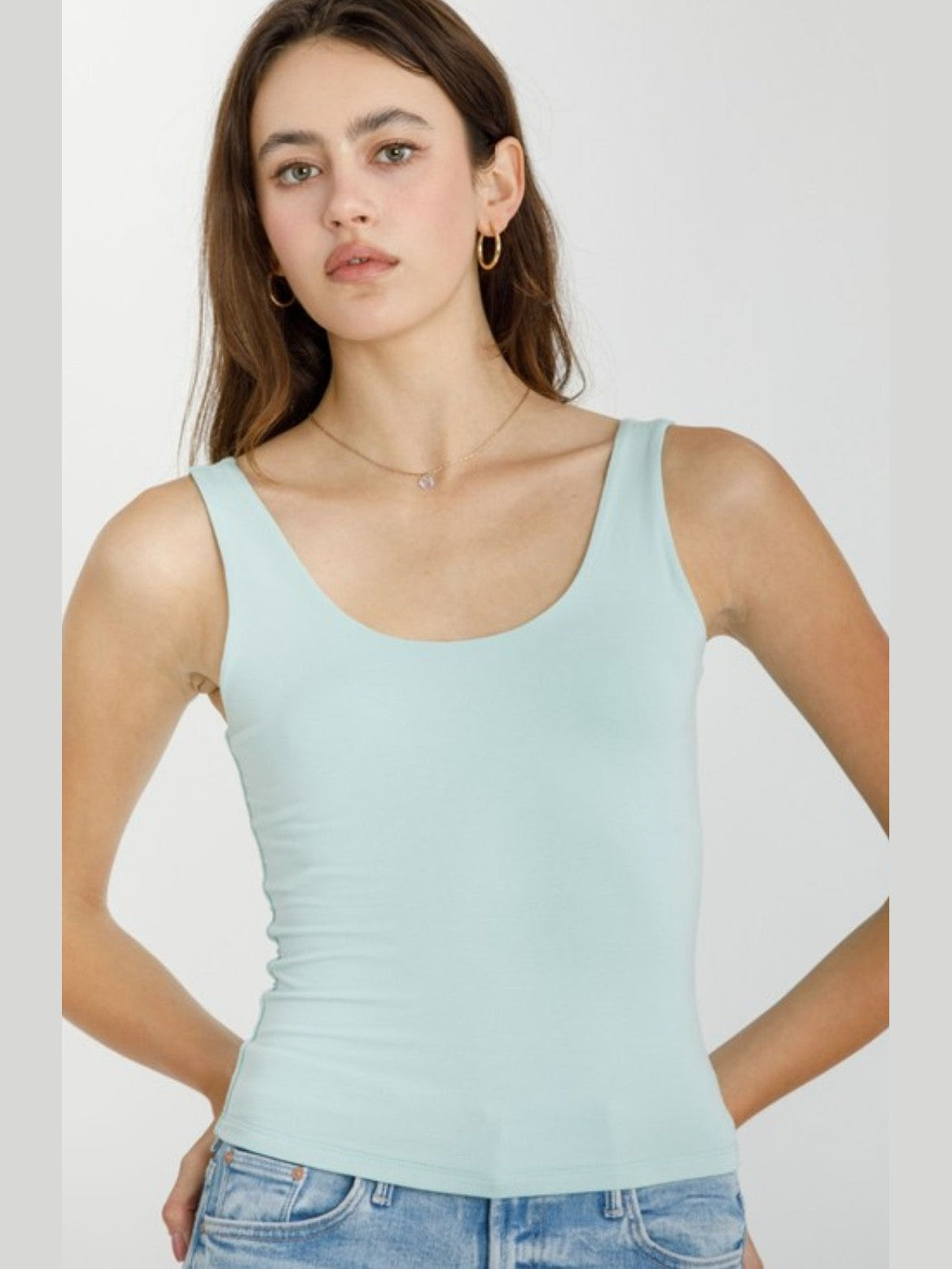 Seaform Basic Scoop Neck Tank Top