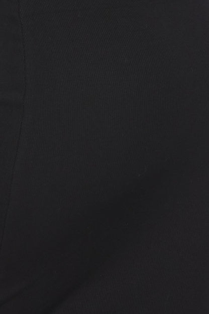 Black Sleeveless Cotton Rib Dress