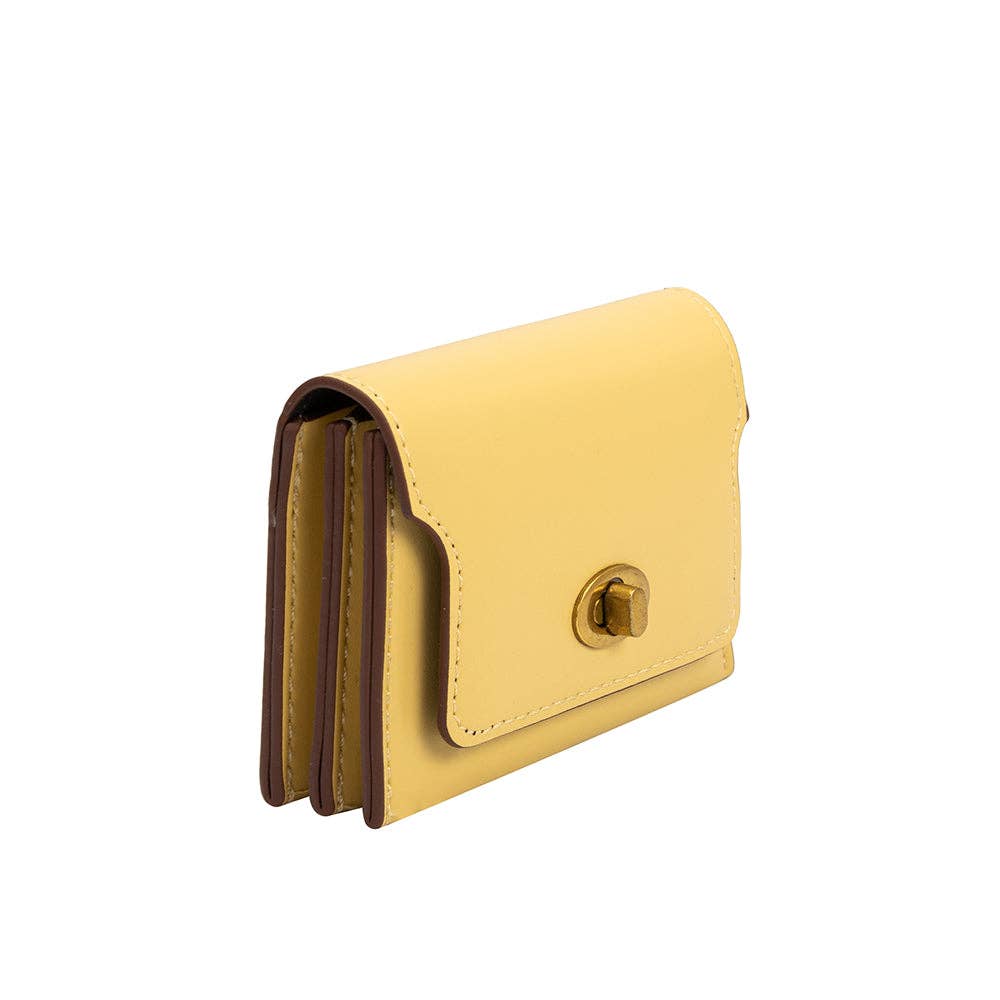 Tara Yellow Vegan Card Case Wallet