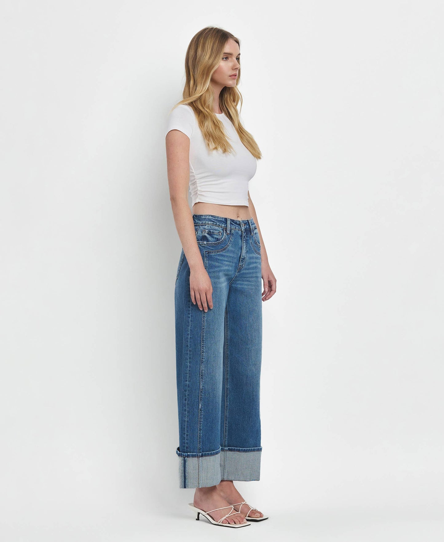 High Rise Baggy Wide Leg Jeans