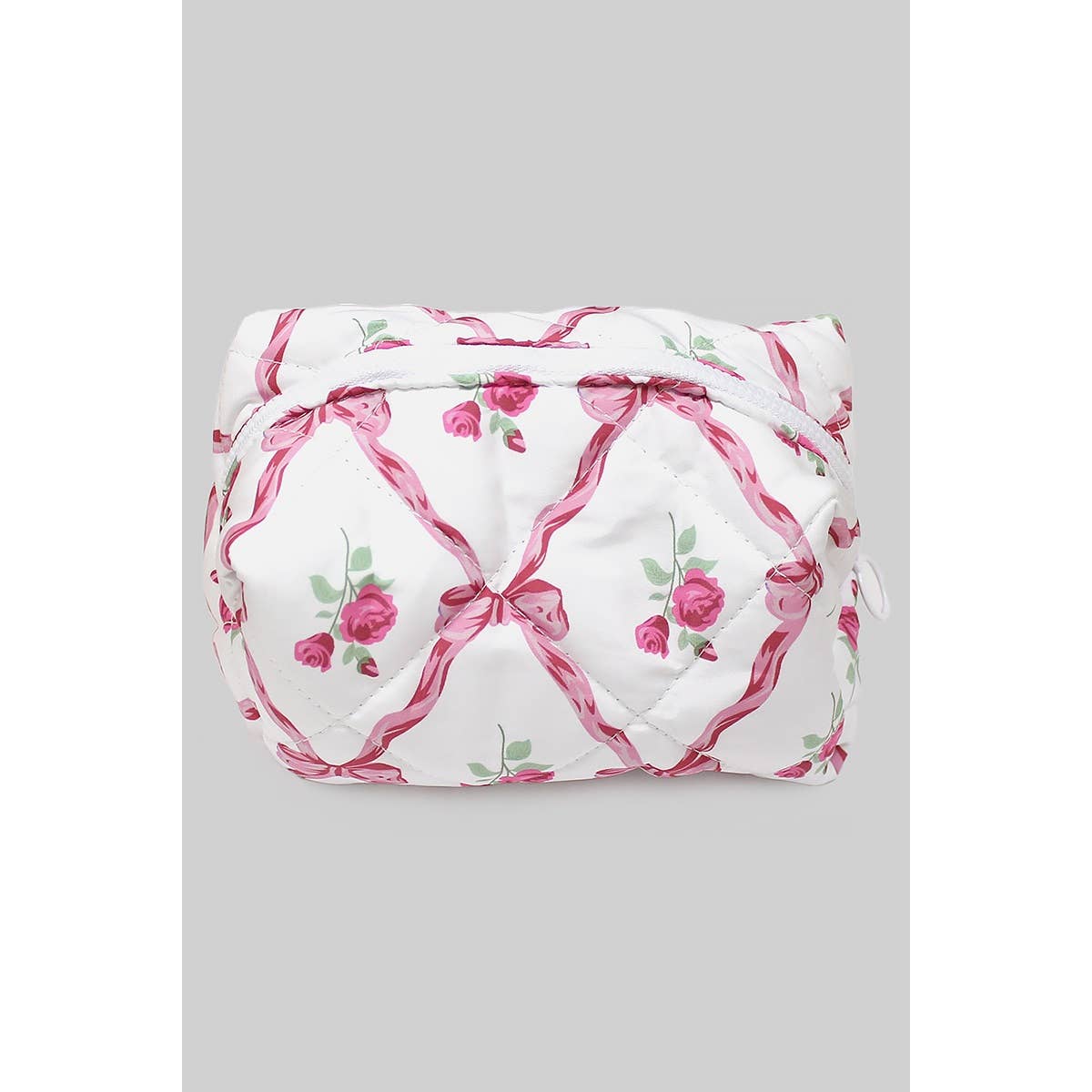 BOW AND FLOWER MAKEUP POUCH