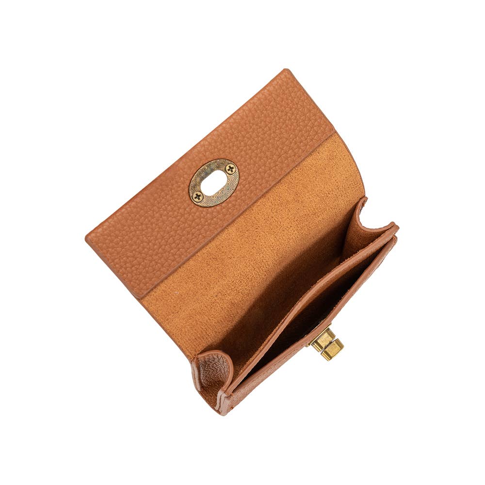 Rita Saddle Vegan Card Case Wallet