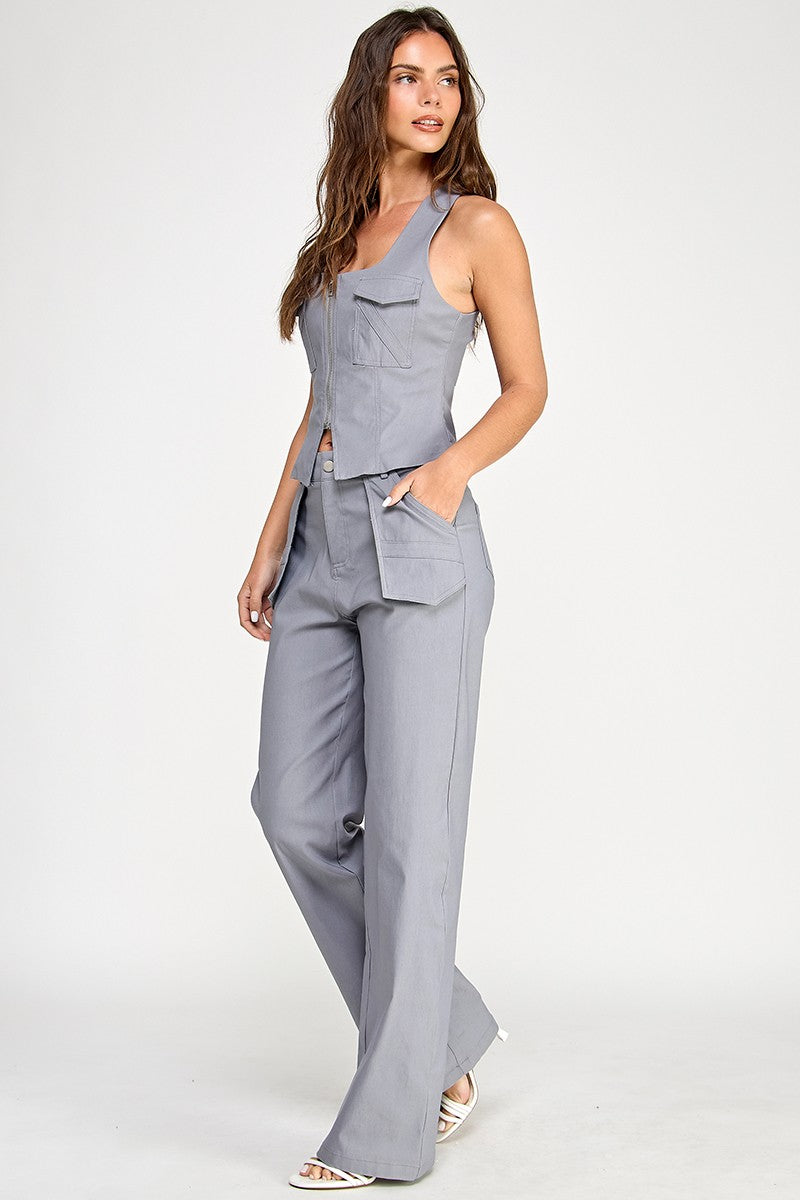 Gray Vest and pants set – Misstoke