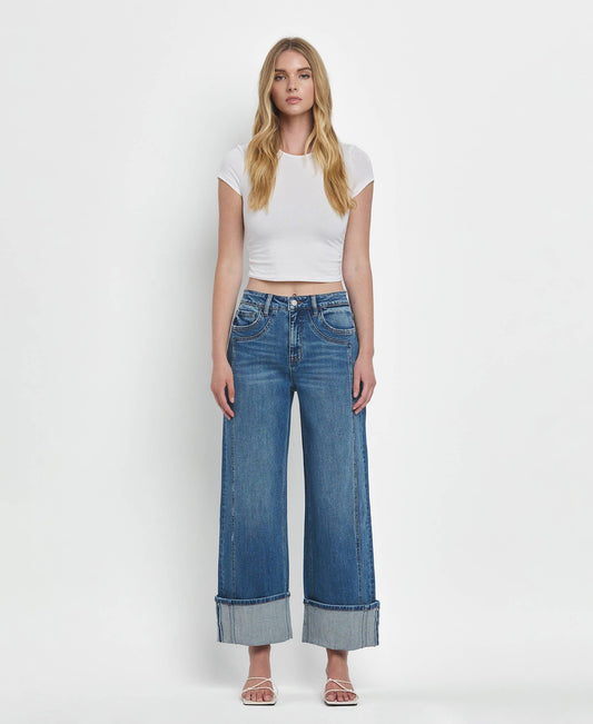 High Rise Baggy Wide Leg Jeans