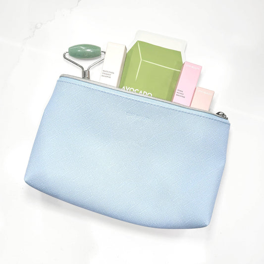 Blue Reusable Beauty Pouch