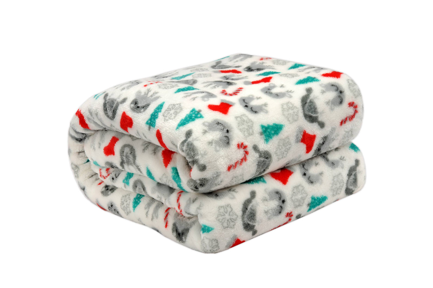 Hoilday Print Flannel Plush Throw Blanket