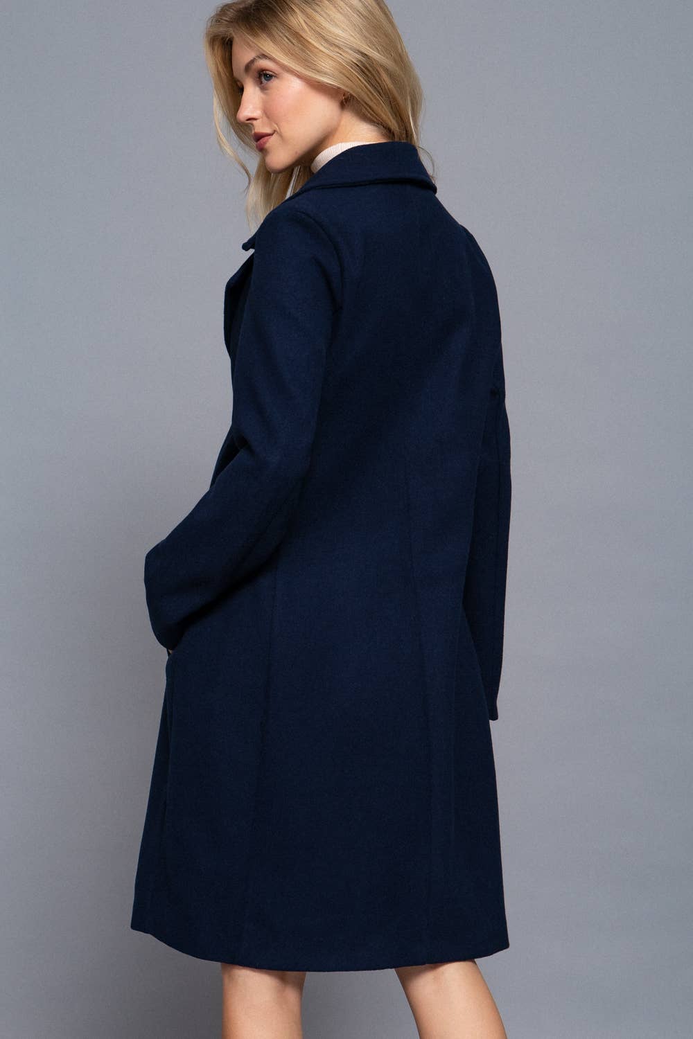 Long Sleeve A-Line Long Coat(two colors)