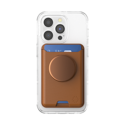 PopSockets MagSafe Softgoods Phone Wallet - Cognac