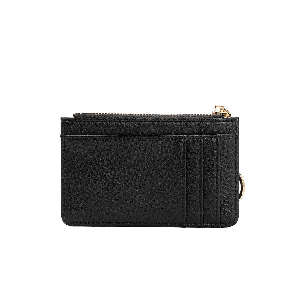 Lupe Black Vegan Card Case Wallet