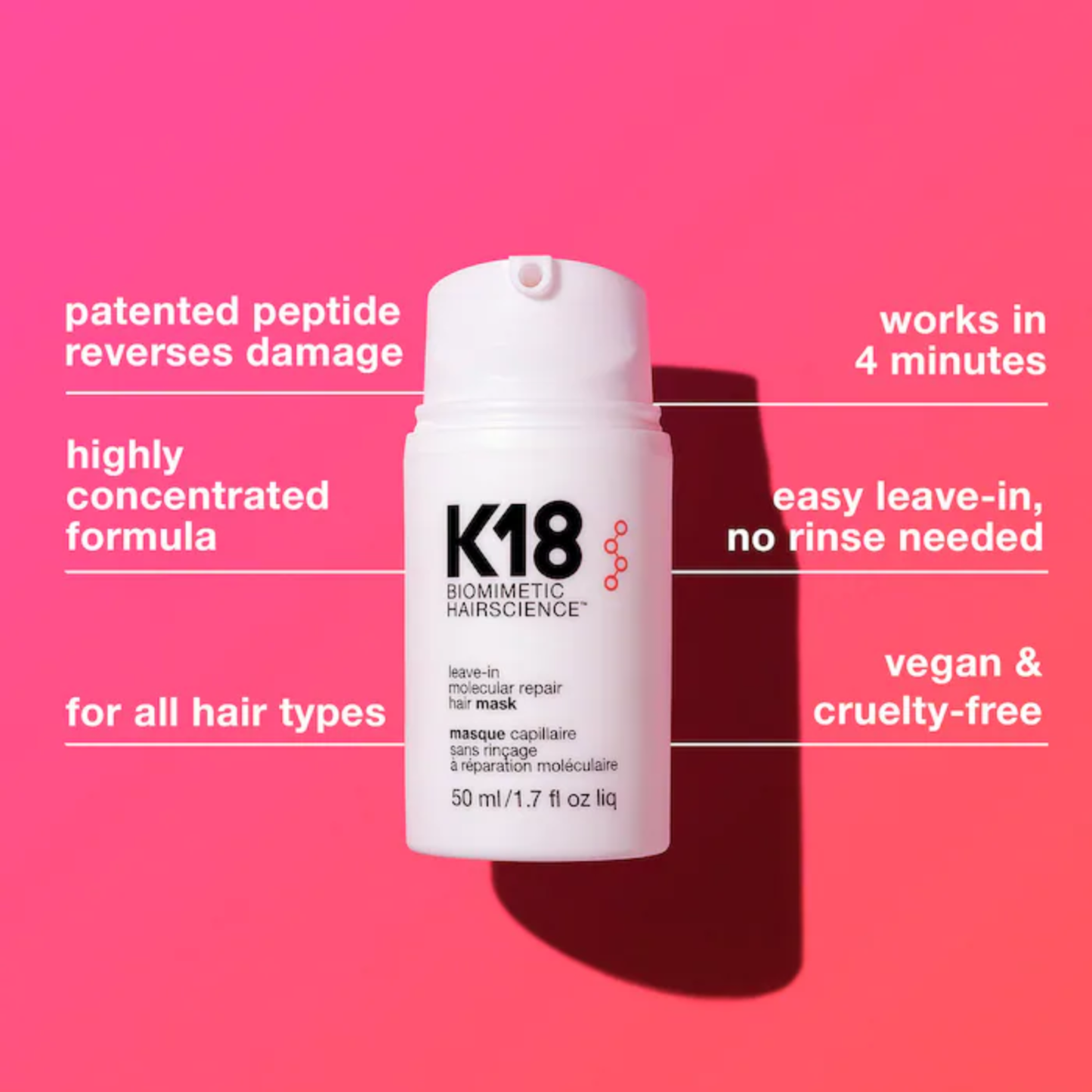 K18 Leave-In Molecular Repair Hair Mask (15mL)