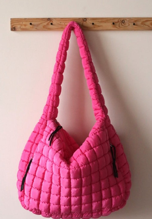 Fushia Premium Oversized Quilted Bag