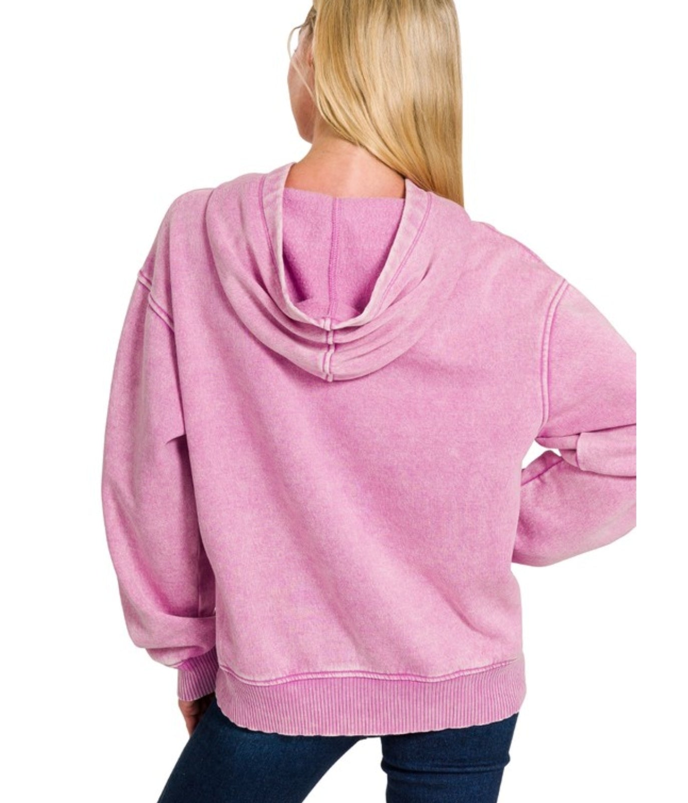 Acid Wash Fleece Lined Hoodie(multiple colors)