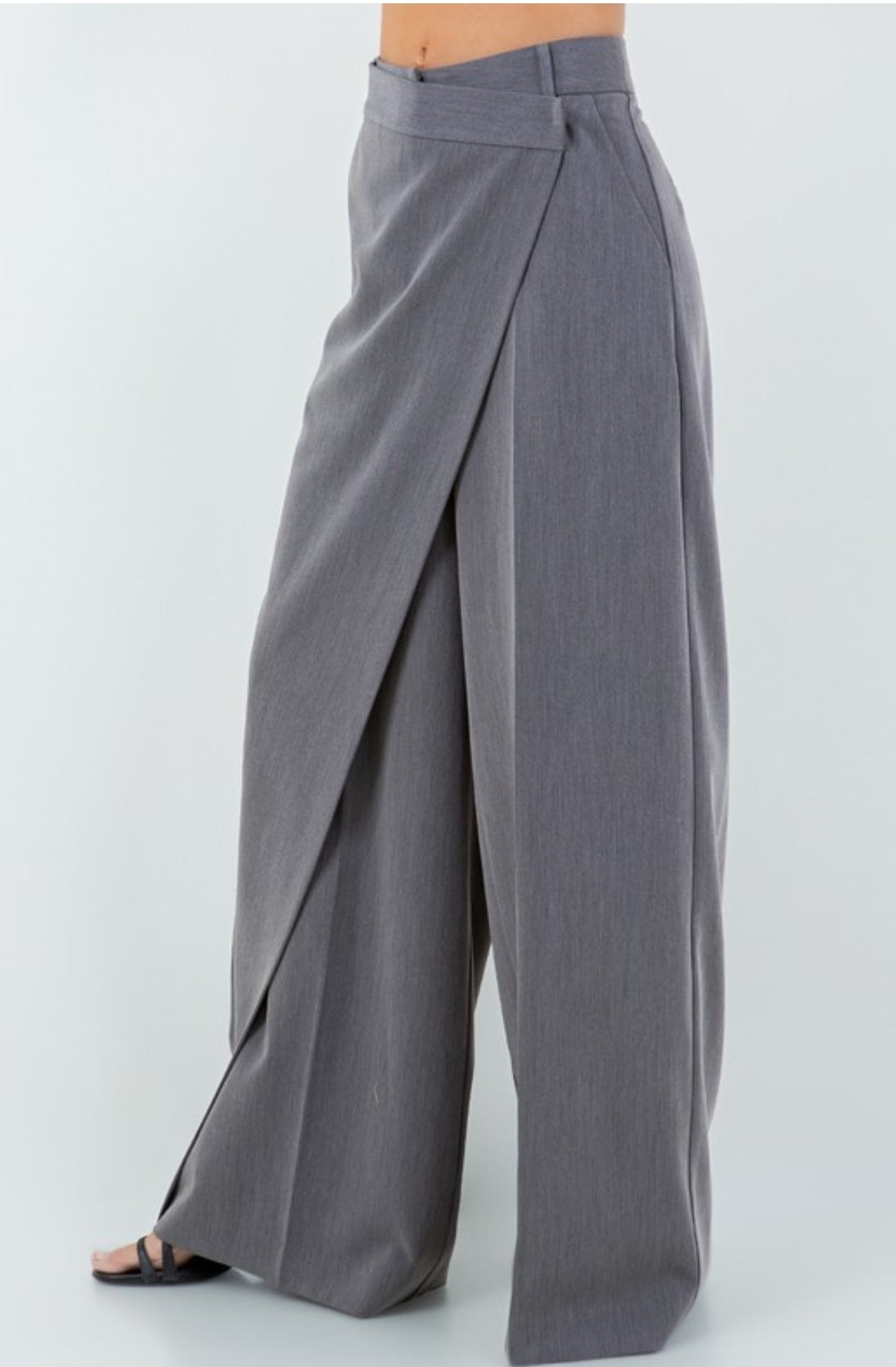 Wrap Detail Wide Leg pants(two colors)