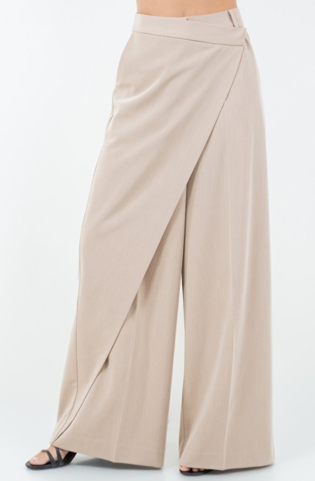 Wrap Detail Wide Leg pants(two colors)