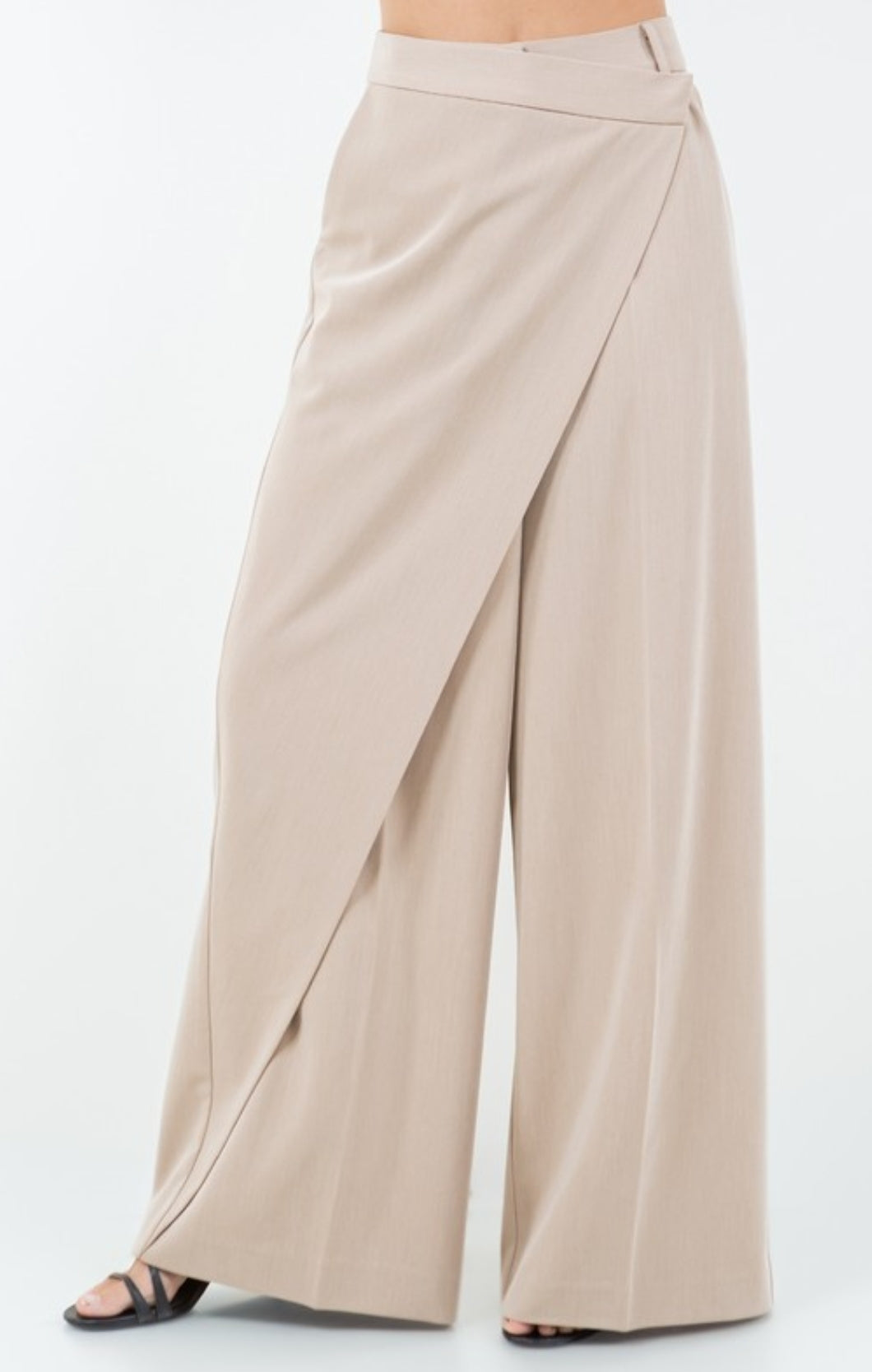 Wrap Detail Wide Leg pants(two colors)