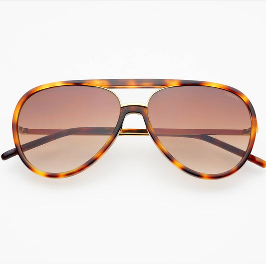 Shay (NEW) Unisex Aviator Sunglasses Tortoise/Gradient Brown