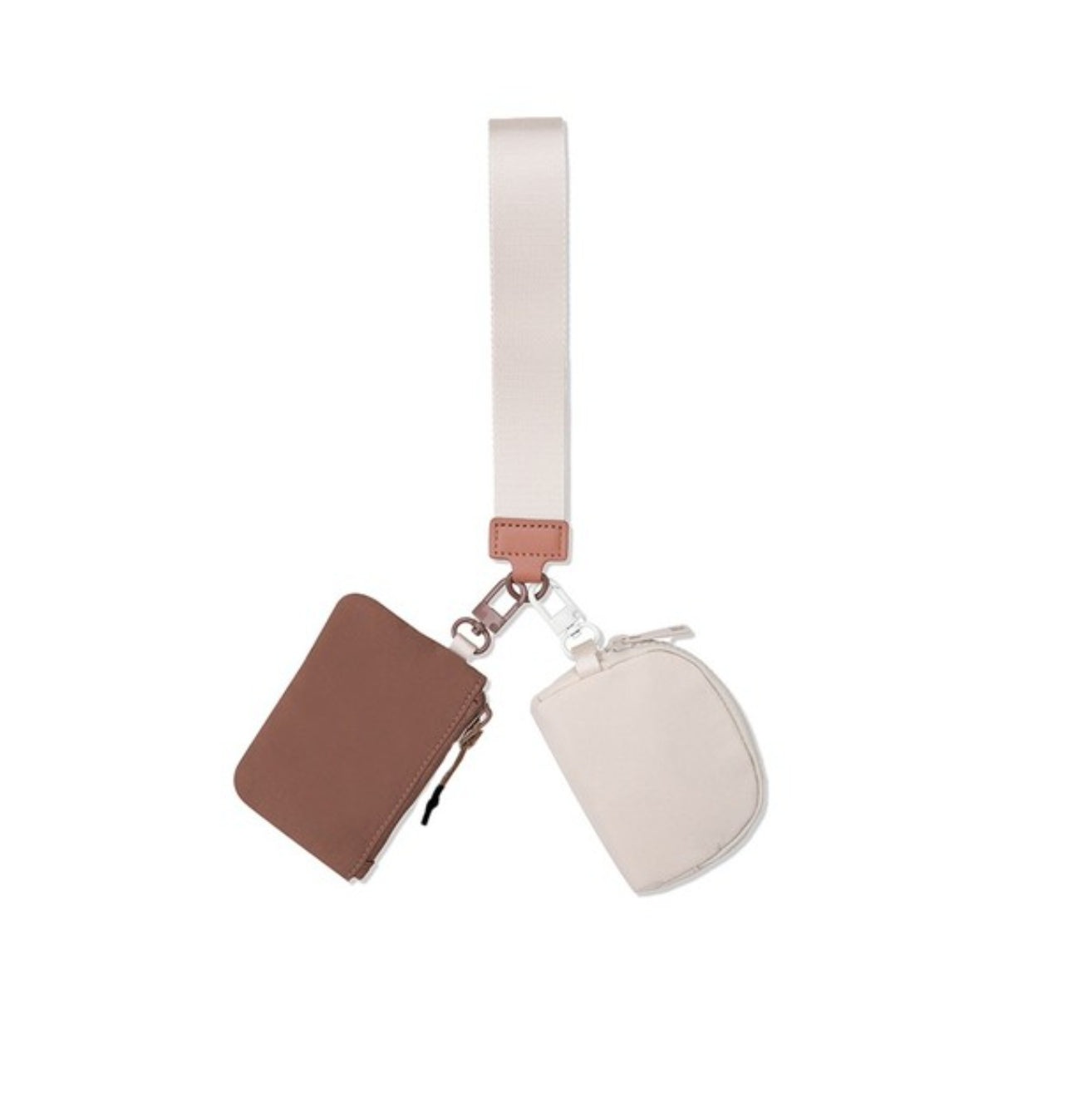 Dual Pouch Wristlet Keychain Wallet(several colors)