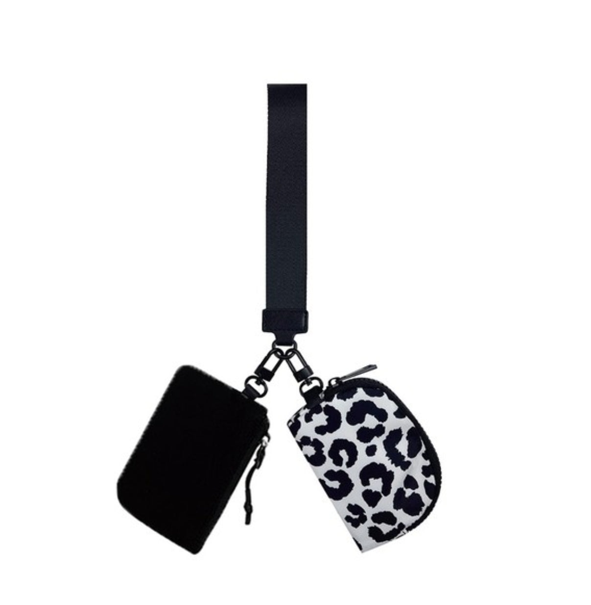 Dual Pouch Wristlet Keychain Wallet(several colors)