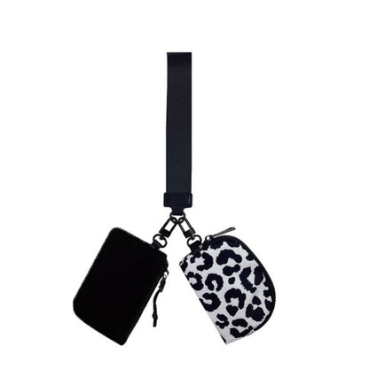 Dual Pouch Wristlet Keychain Wallet(several colors)