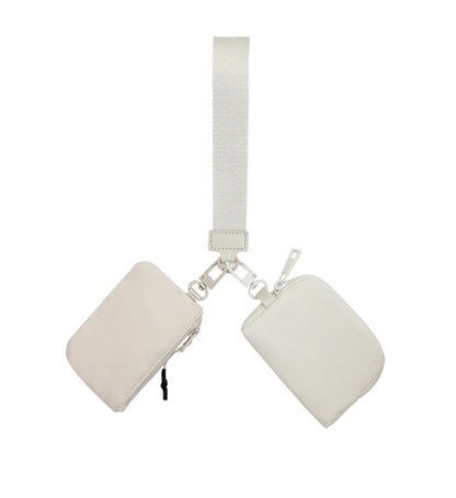 Dual Pouch Wristlet Keychain Wallet(several colors)