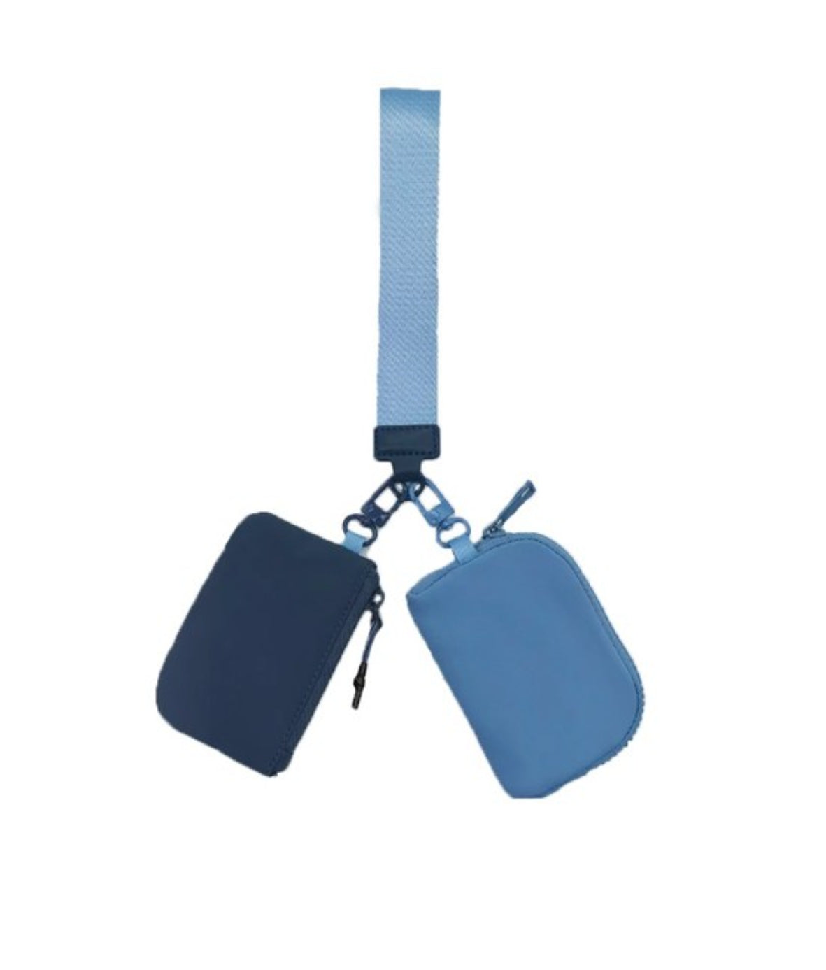 Dual Pouch Wristlet Keychain Wallet(several colors)