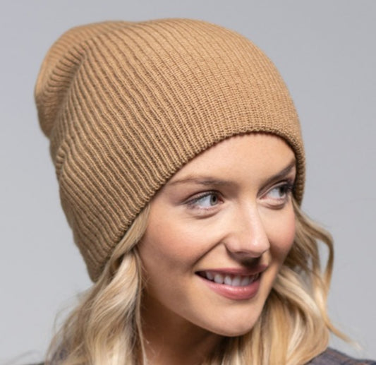 Tan Slouchy Knit Beanie