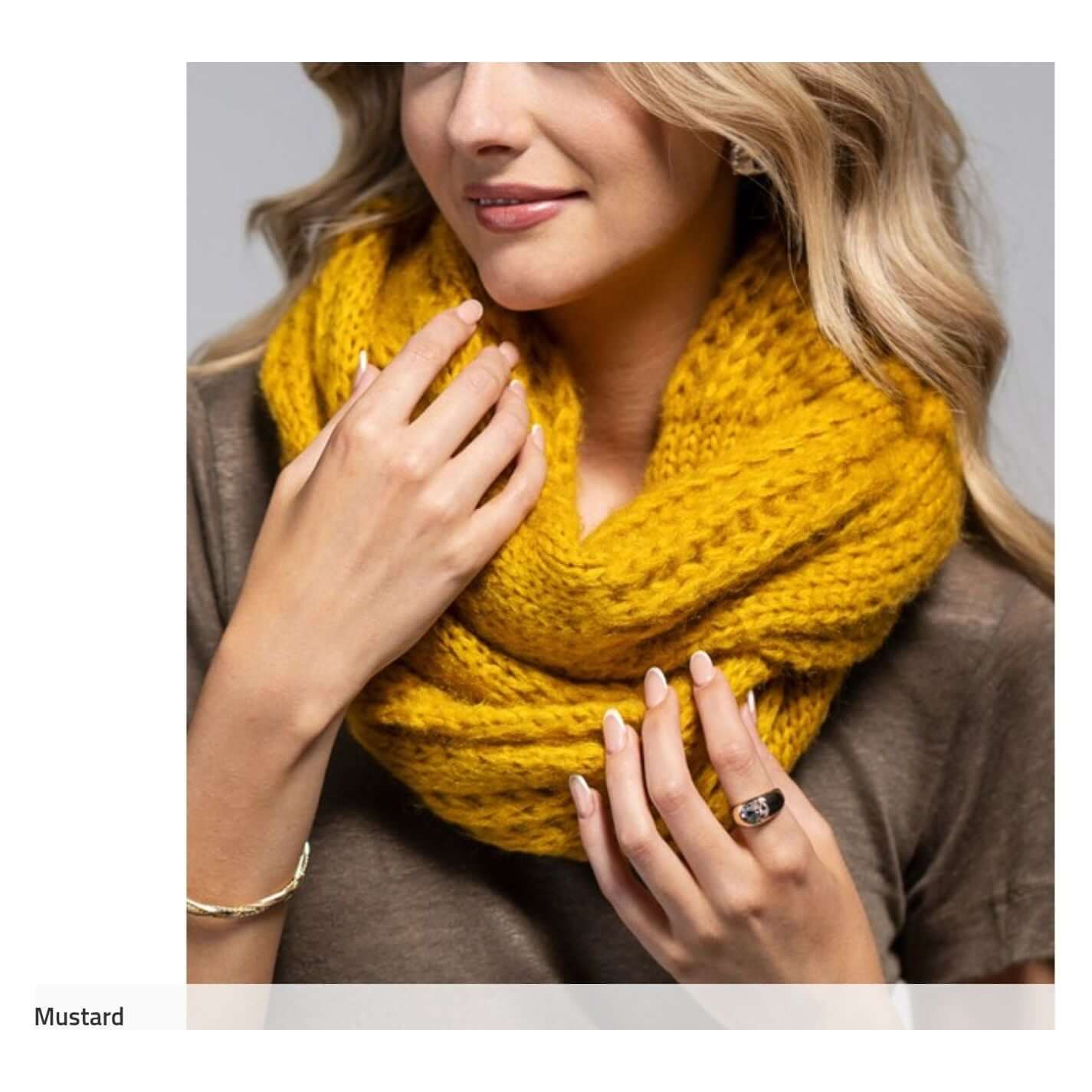 Cable Knit Infinity Scarf