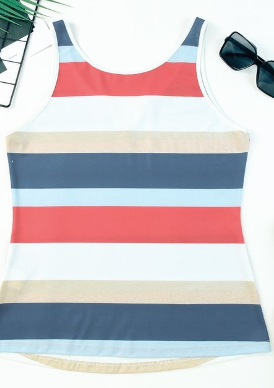 Color block Stripped Tank Top