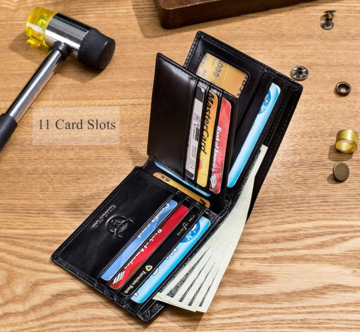 Wallets for Men Slim Bifold Genuine Leather