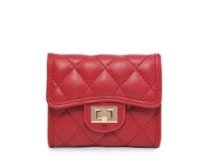 RED QUILTED ALL OVER SHANTEL WALLET