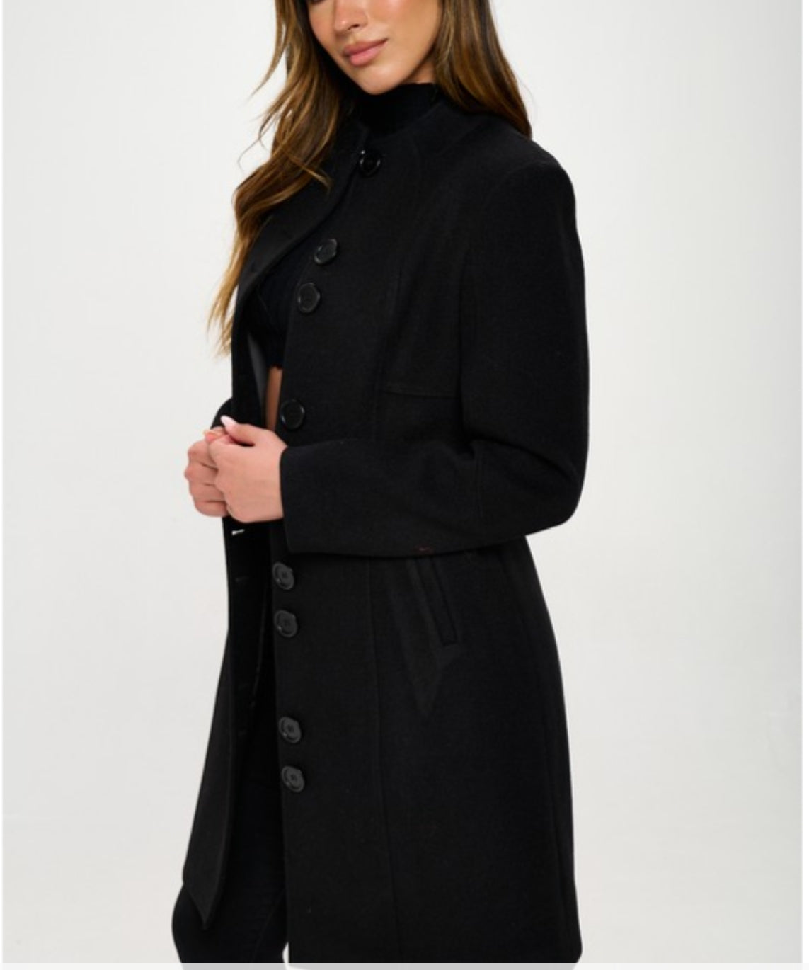 Classic Wool Button Up Coat( two colors)